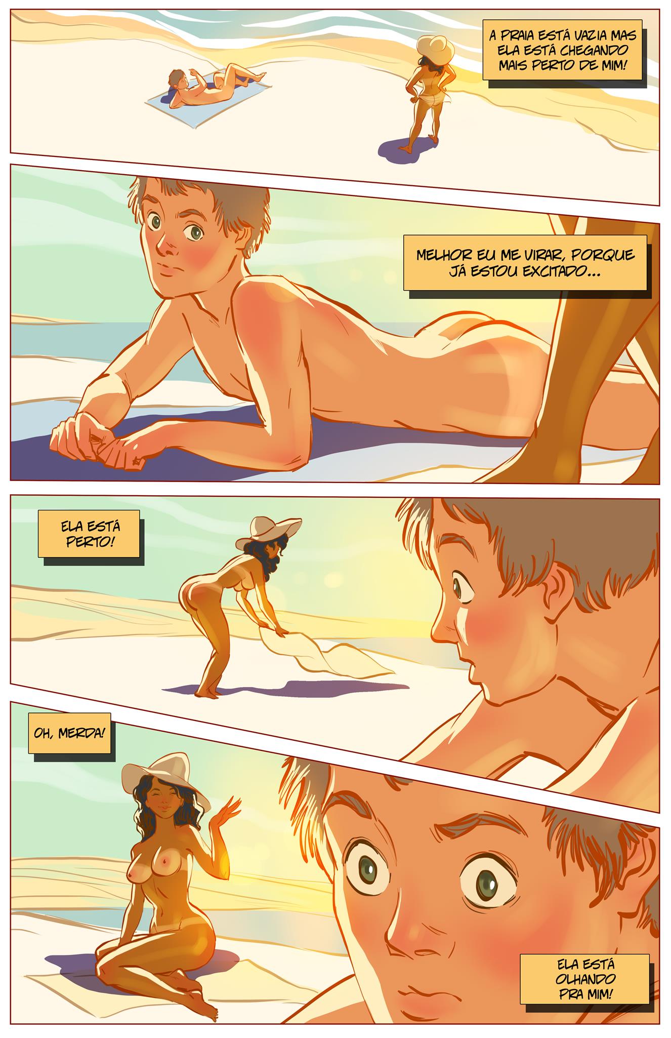 Sexo na Praia de Nudismo